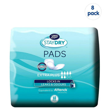 Extra Plus Pads For Moderate Incontinence 8 Pack Bundle “ 80 Liners